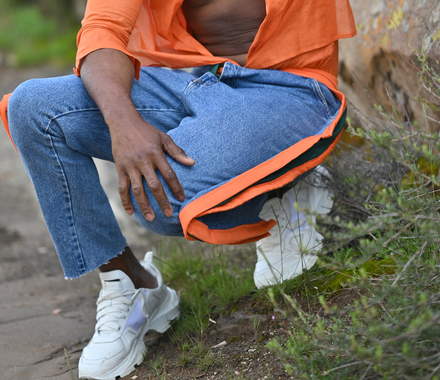 Snatch High Waist Butterfly Upcycle Jeans