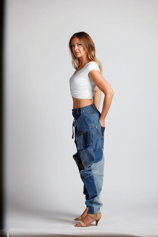 Kendi Diamond Cut Denim Jeans
